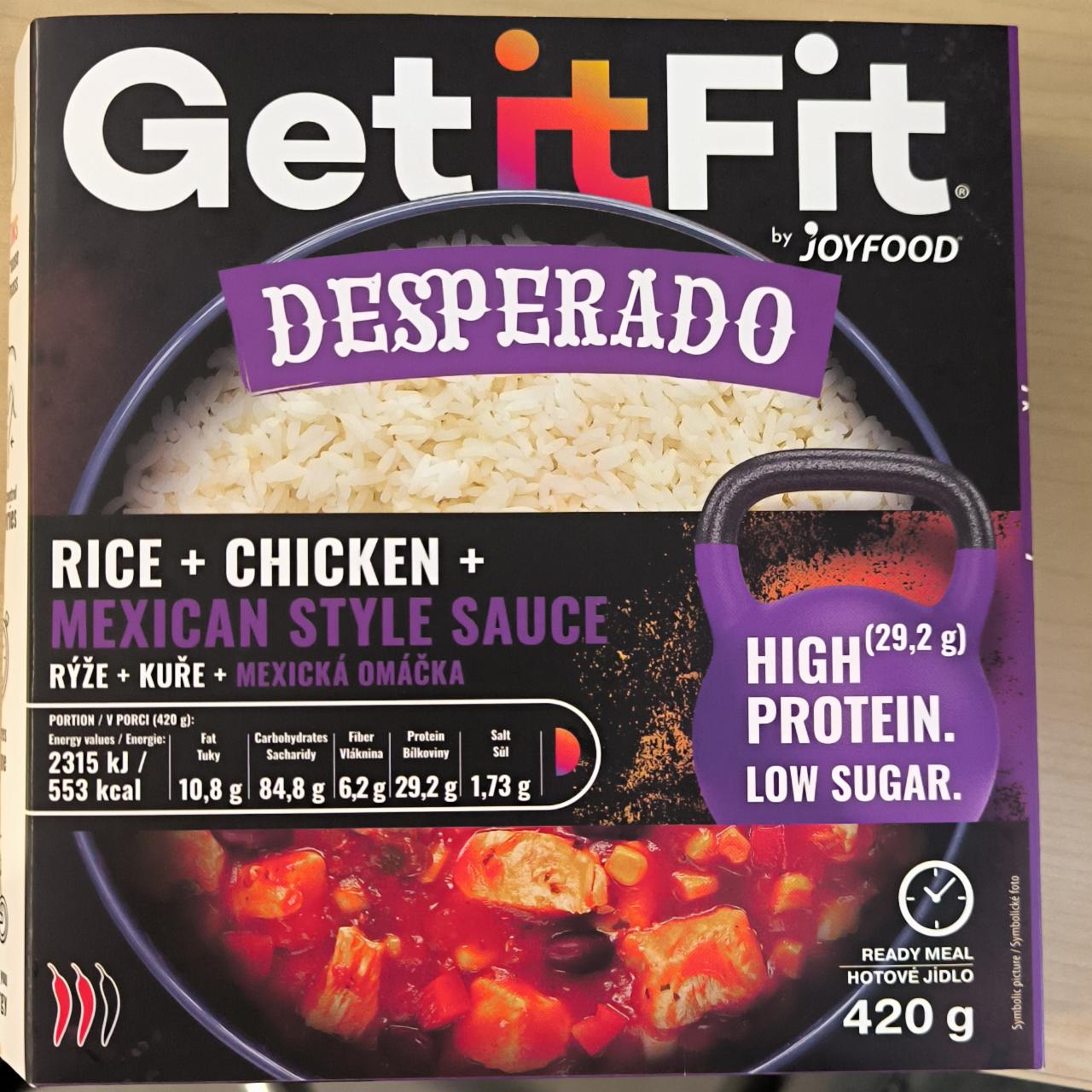 Fotografie - Desperado Rice + Chicken + Mexican style sauce Get it Fit