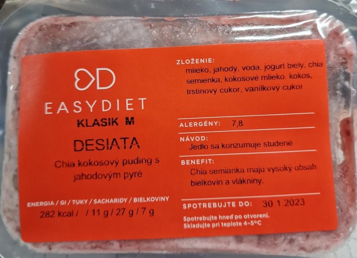 Fotografie - Chia kokosový puding s jahodovým pyré EasyDiet