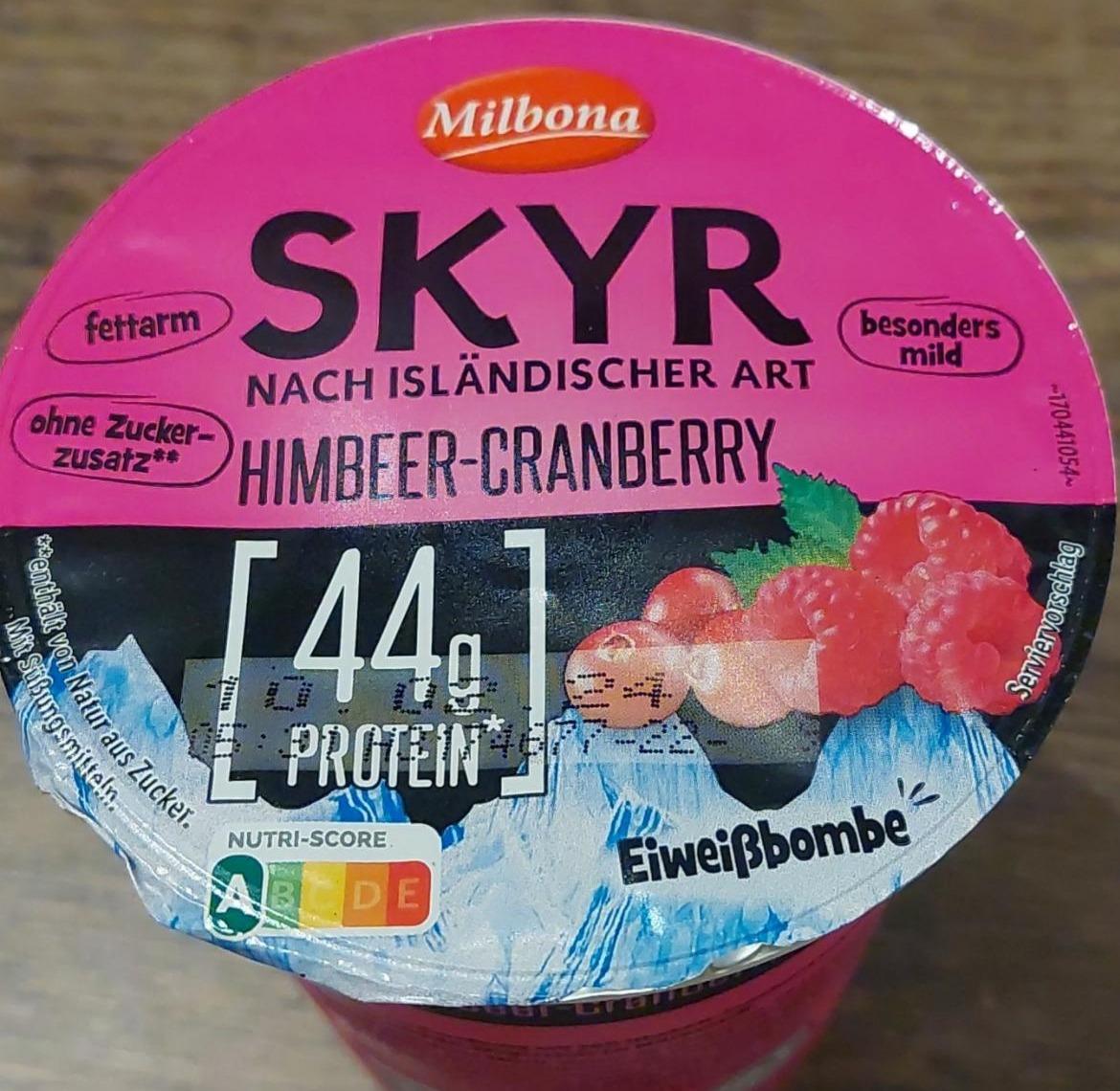 Fotografie - Skyr Himbeer-Cranberry Milbona