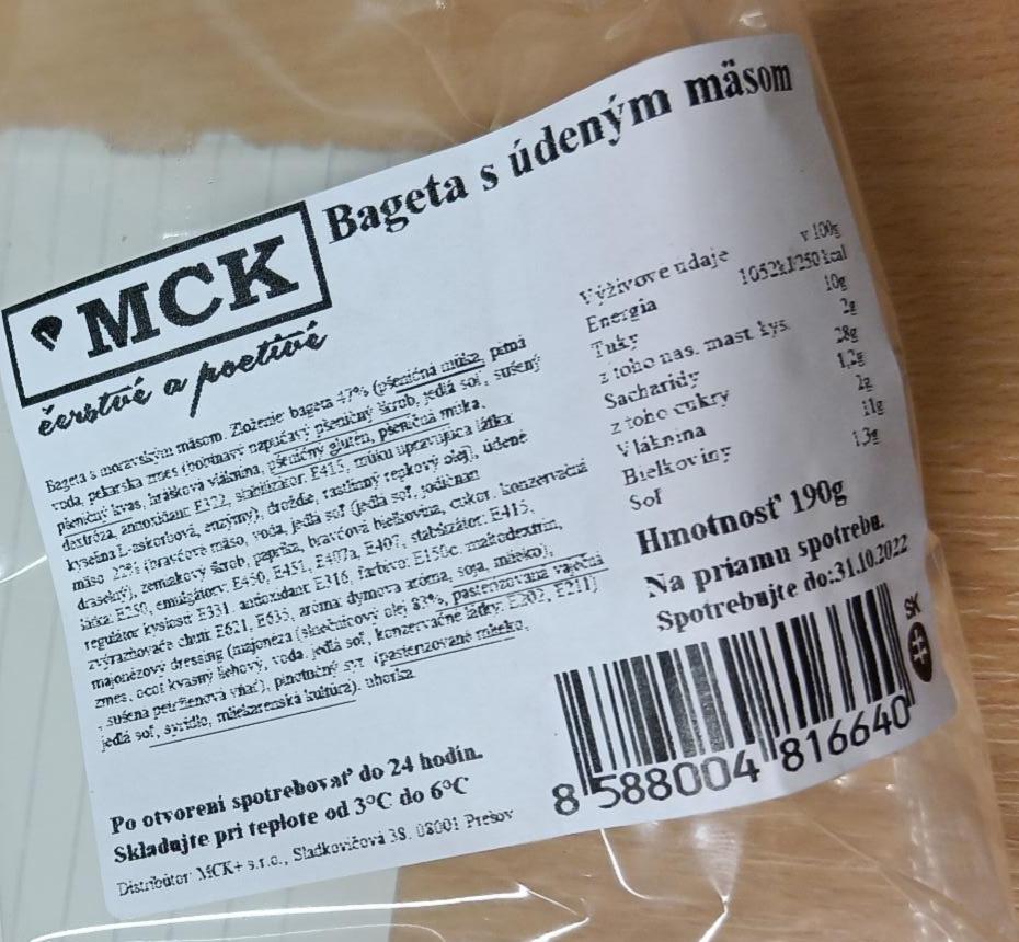 Fotografie - Bageta s údeným mäsom MCK