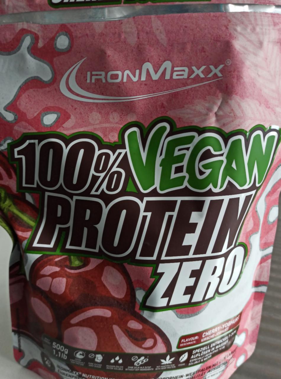 Fotografie - 100 % vegan protein zero cherry yoghurt Iron maxx