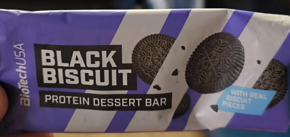 Fotografie - Black biscuit Protein dessert bar BioTechUSA