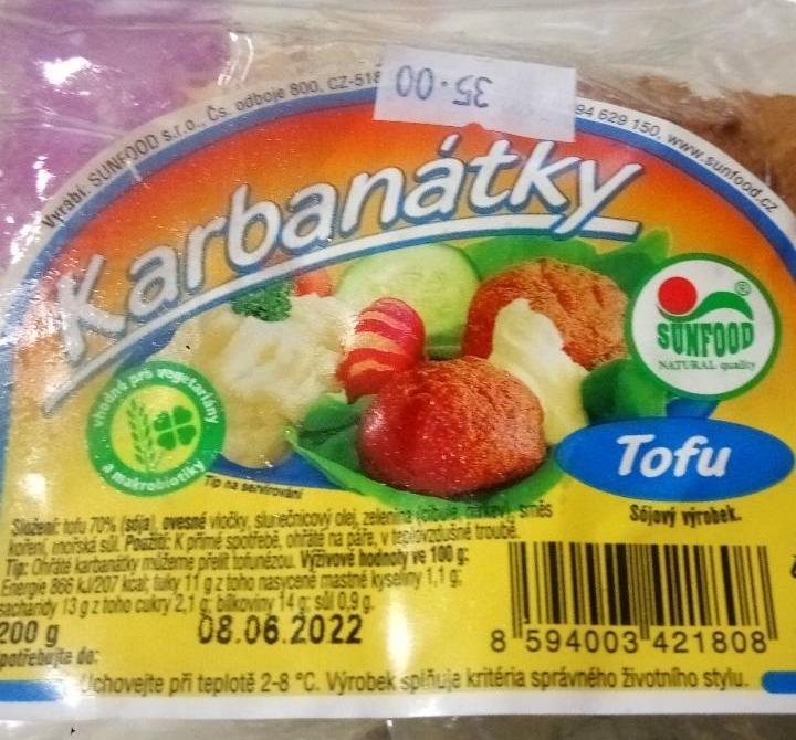 Fotografie - tofu karbanátky Sunfood