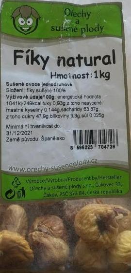 Fotografie - Fíky natural Ořechy a sušené plody