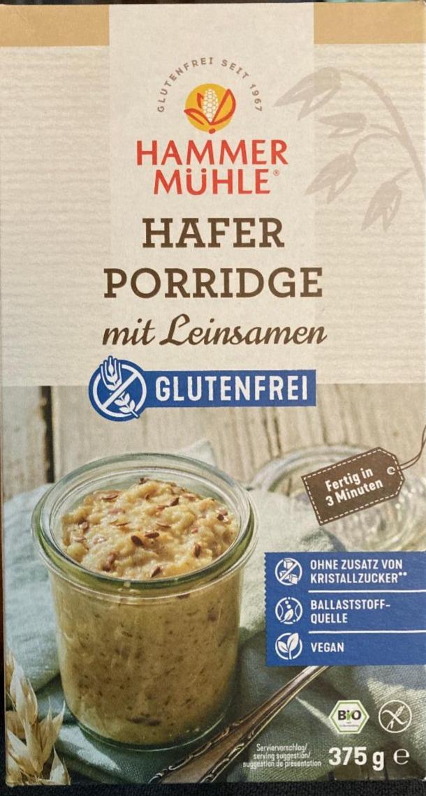 Fotografie - Hafer Porridge mit Leinsamen Hammer Mühle