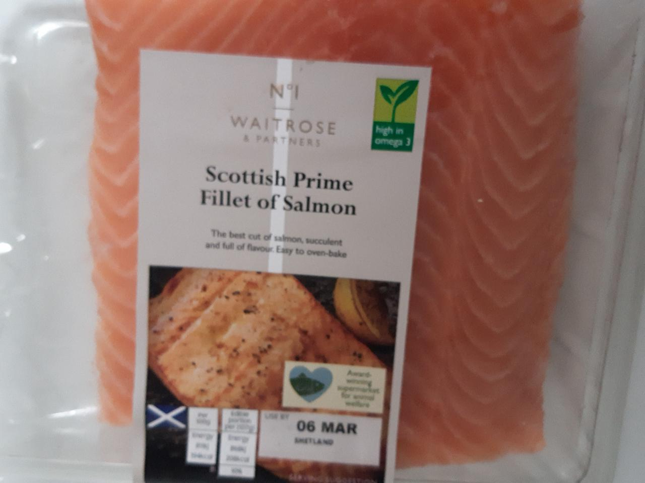 Fotografie - Scottish Prime Fillet of Salmon Waitrosse 