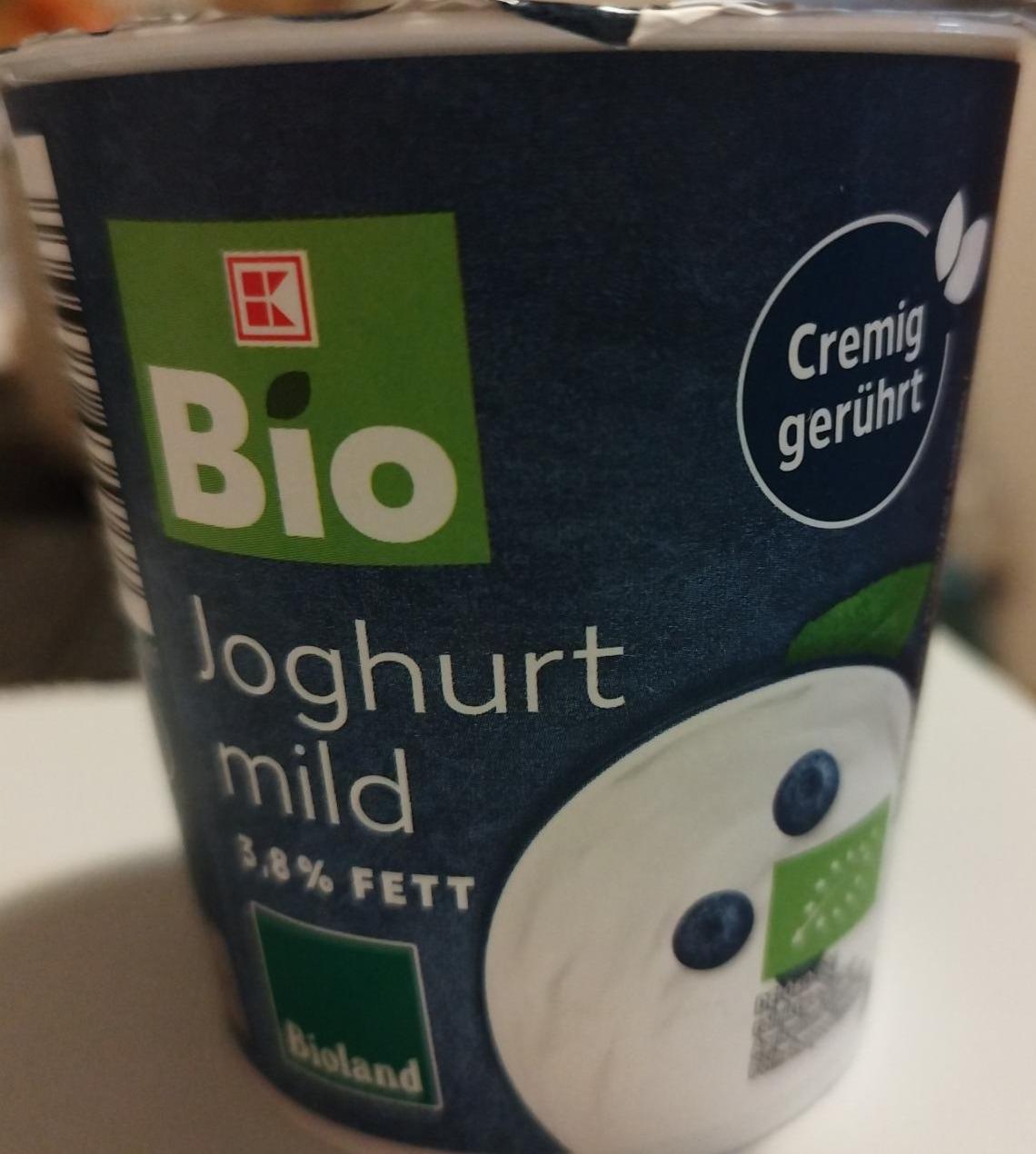 Joghurt mild 3,8% fett K-Bio - kalórie, kJ a nutričné hodnoty