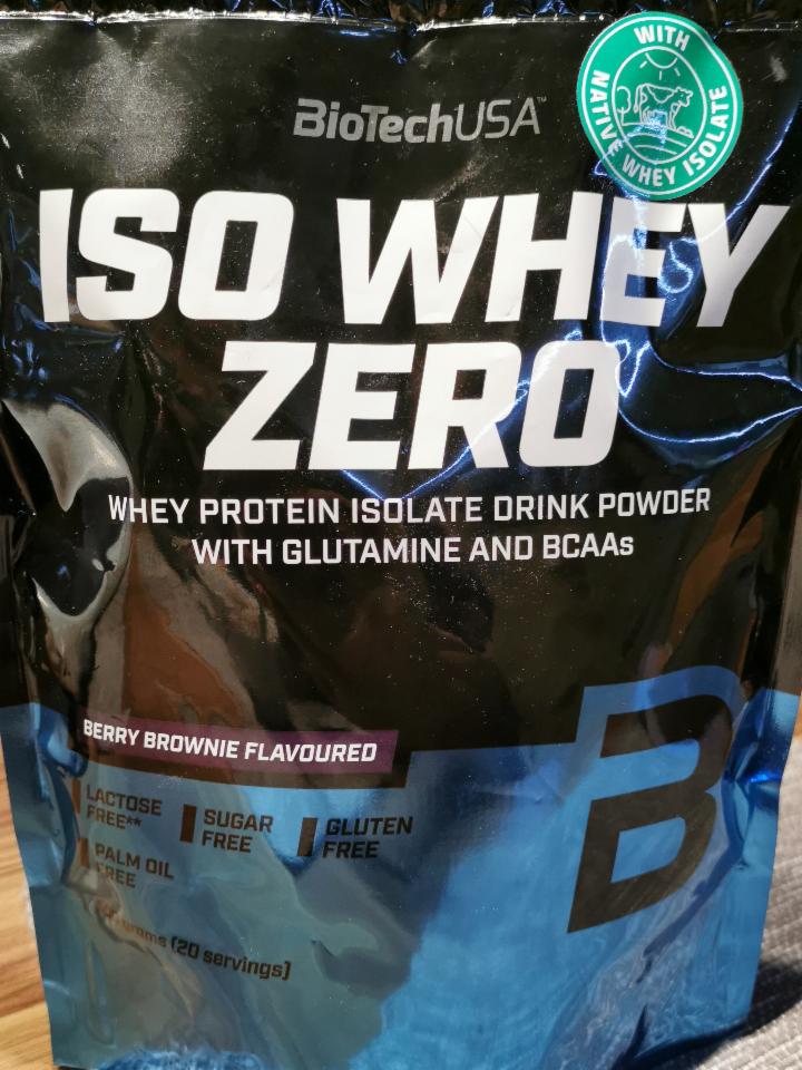 Fotografie - ISO Whey Zero Berry Brownie BioTechUSA