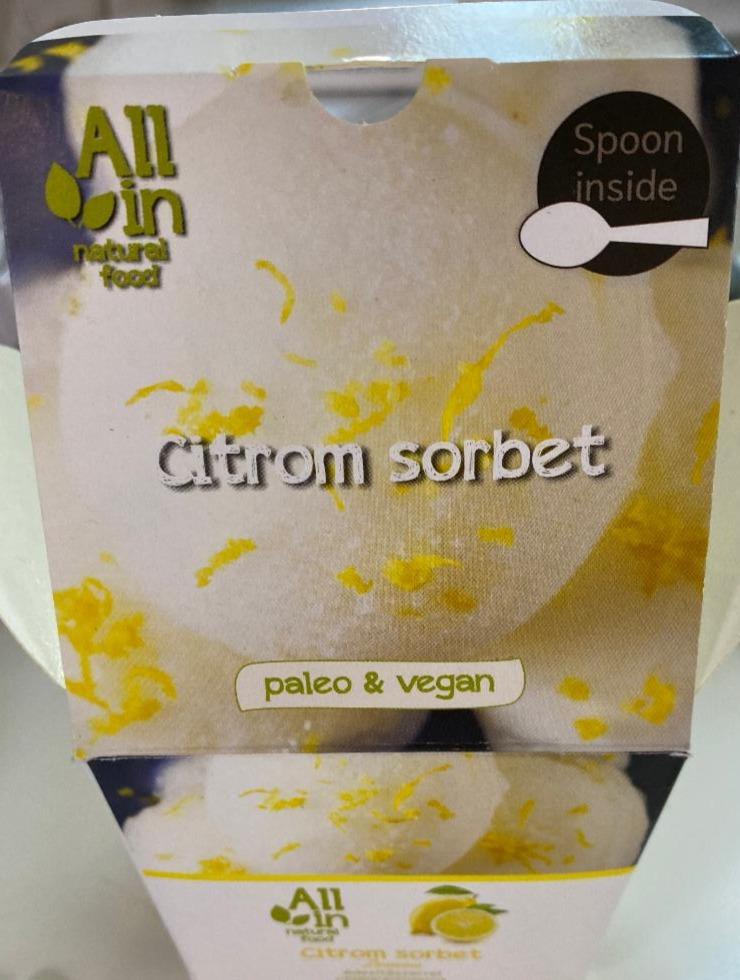 Fotografie - citrom sorbet all in natural food