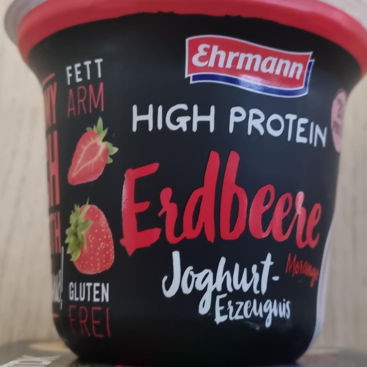 Fotografie - High protein Erdbeere Joghurt Ehrmann