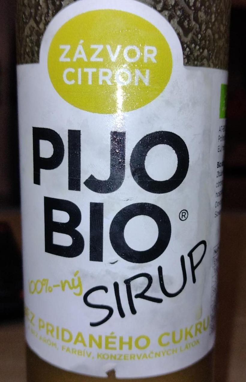 Fotografie - PIJO BIO sirup zázvor citrón