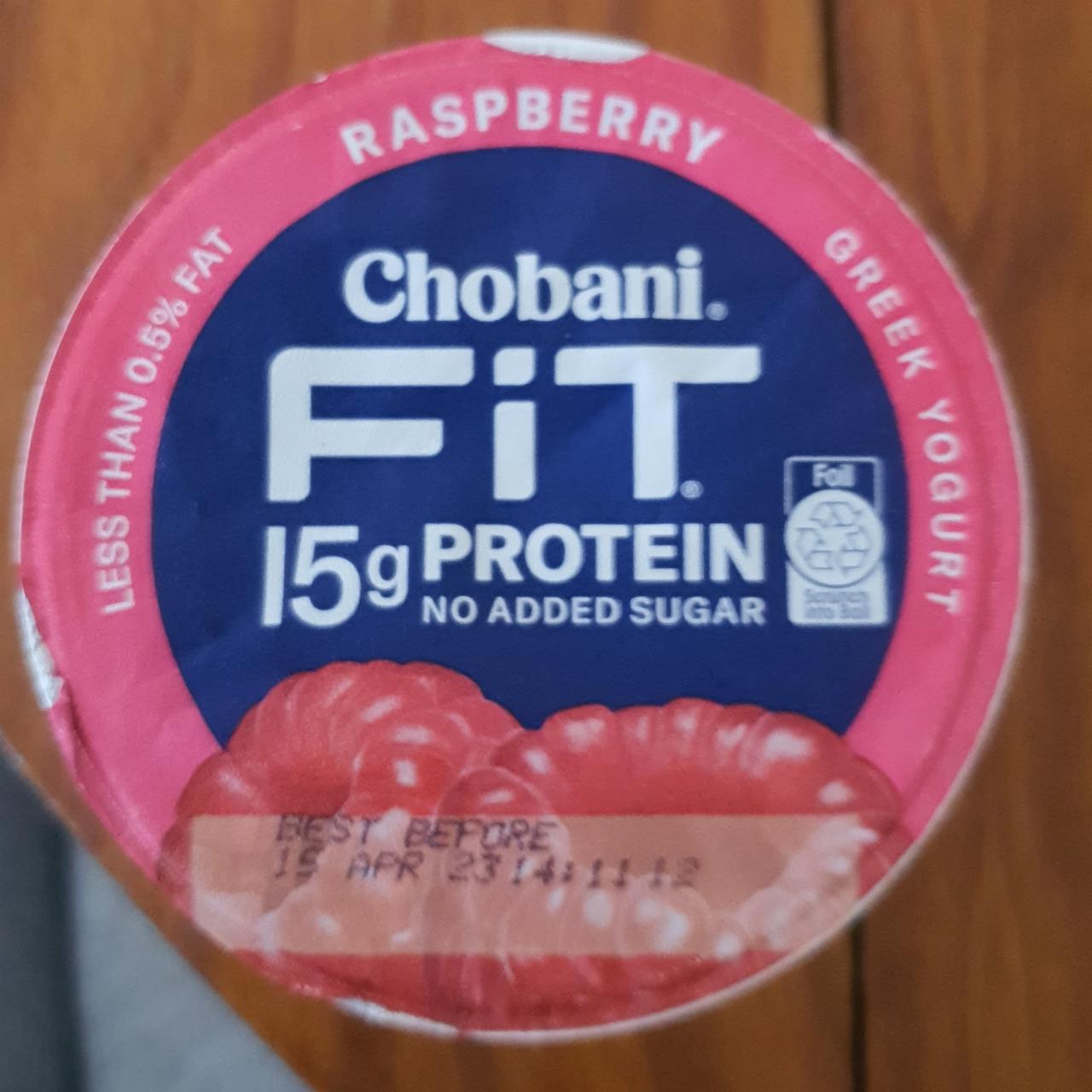 Fotografie - Fit 15g protein Raspberry Greek yogurt Chobani
