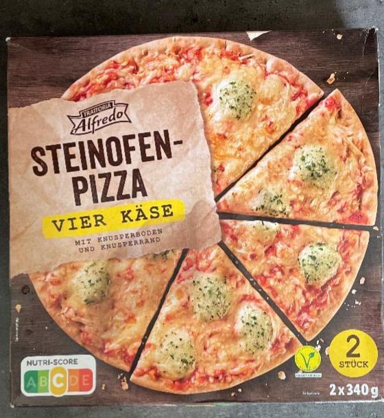 Fotografie - Steinofen Pizza Vier Käse Alfredo