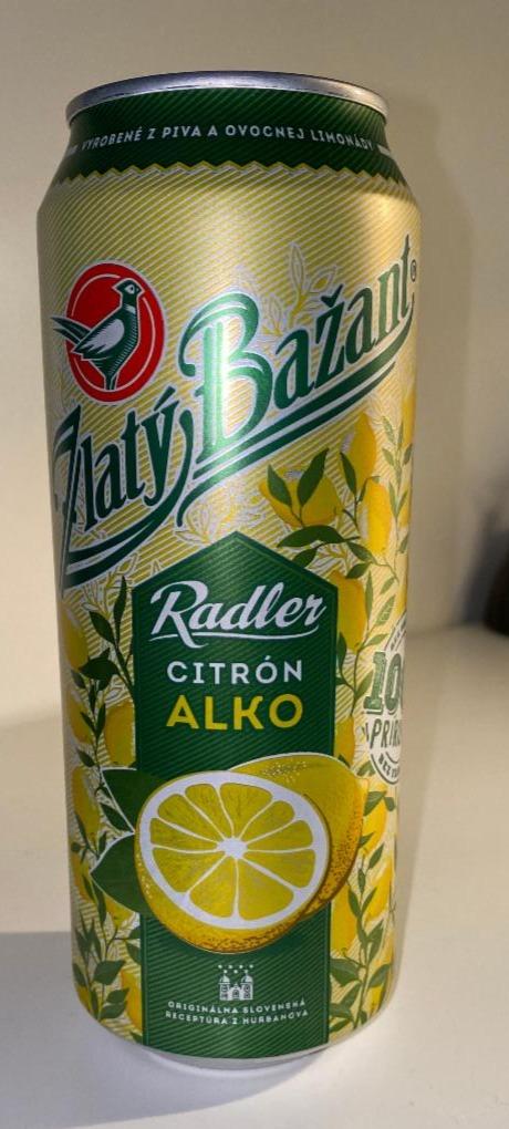 Fotografie - Zlatý Bažant radler citron alko