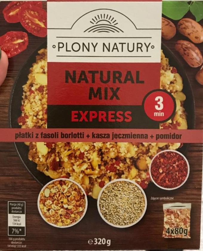 Fotografie - Natural Mix Express Płatki Z Fasoli Borlotti, Kasza Jęczmienna, Pomidor Plony Natury