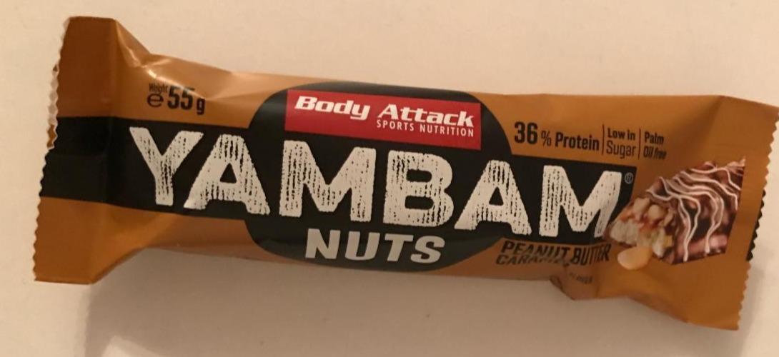 Fotografie - YamBam Nuts Peanut Butter Caramel protein bar Body Attack