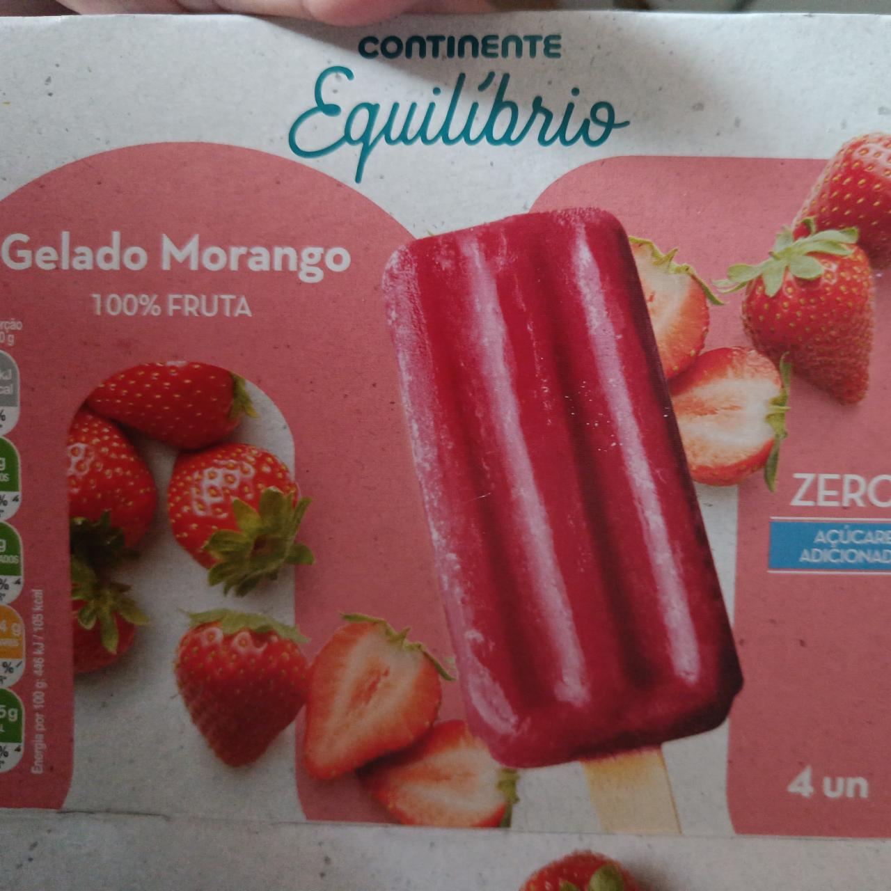 Fotografie - Gelado Morango Continente Equilibrio