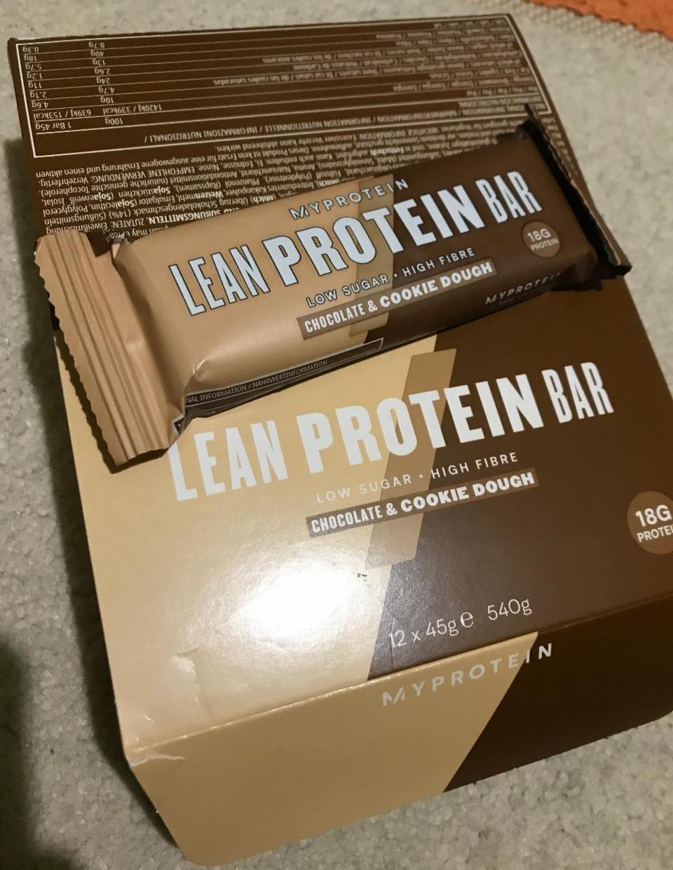 Fotografie - Lean protein bar Chocolate & cookie dough