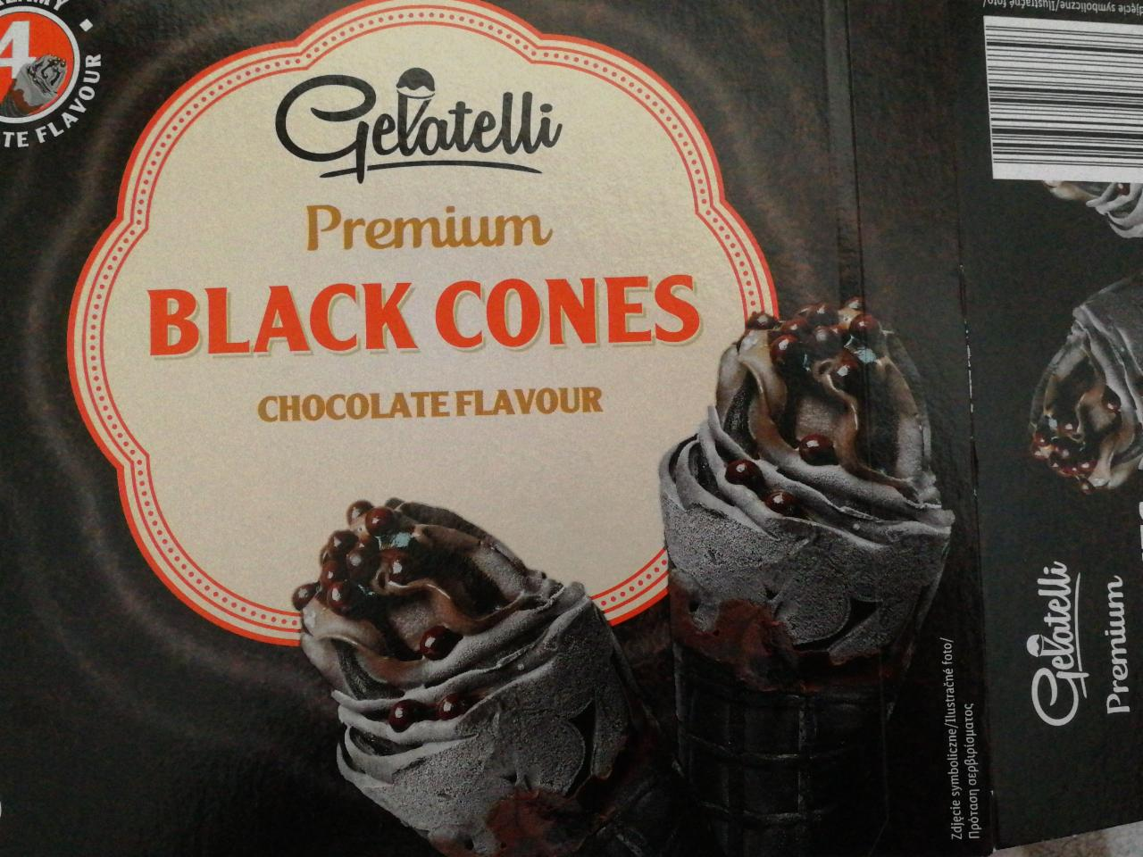 Fotografie - Black Cones Chocolate flavour Gelatelli Premium