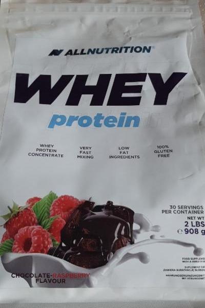 Fotografie - AllNuttrition whey protein chocolate-raspberry