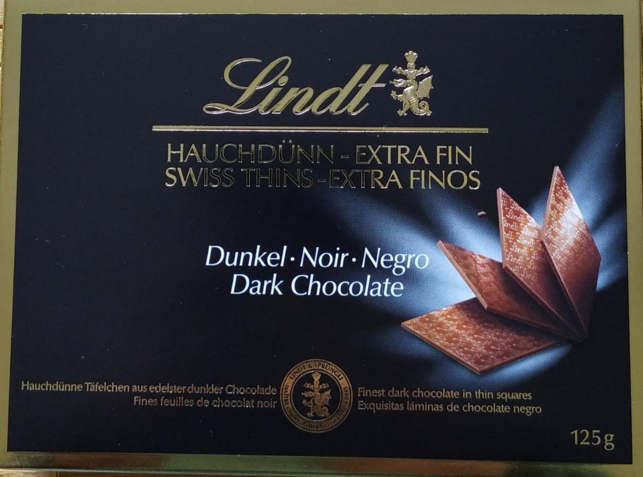 Fotografie - Swiss Thins Dark Chocolate Lindt
