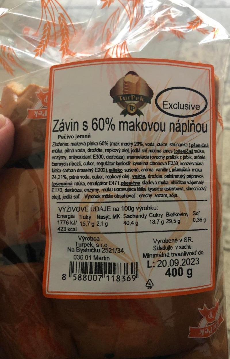 Fotografie - Závin s 60% makovou náplňou TurPek