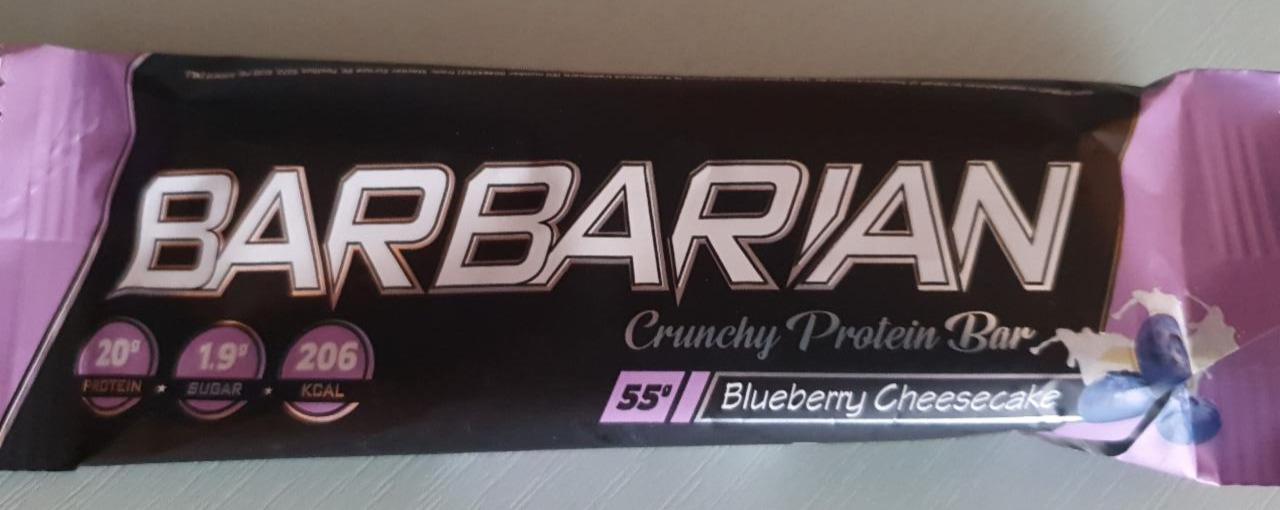 Fotografie - Barbarian Crunchy protein bar Blueberry Cheesecake