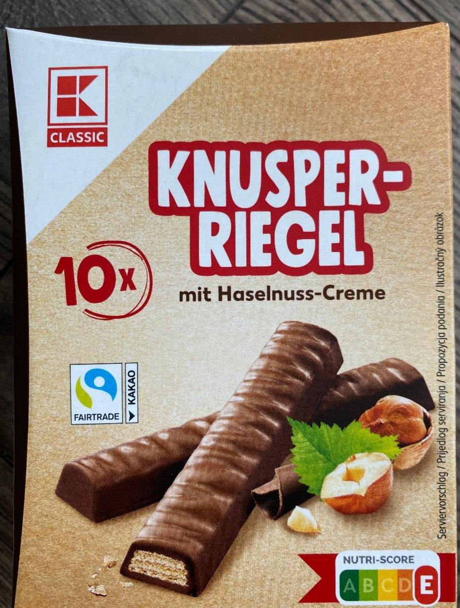 Fotografie - Knusper-Riegel mit Haselnuss-Creme K-Classic