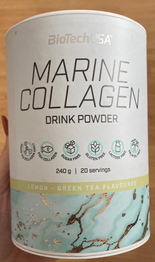 Fotografie - Marine Collagen Drink powder Lemon - Green Tea Flavoured BioTechUSA