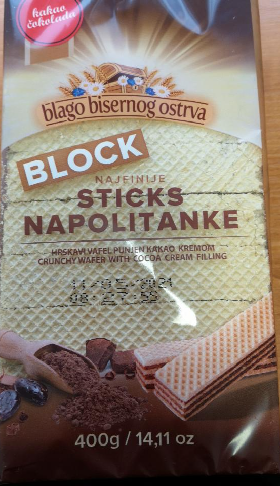 Fotografie - Block sticks napolitanke kakao