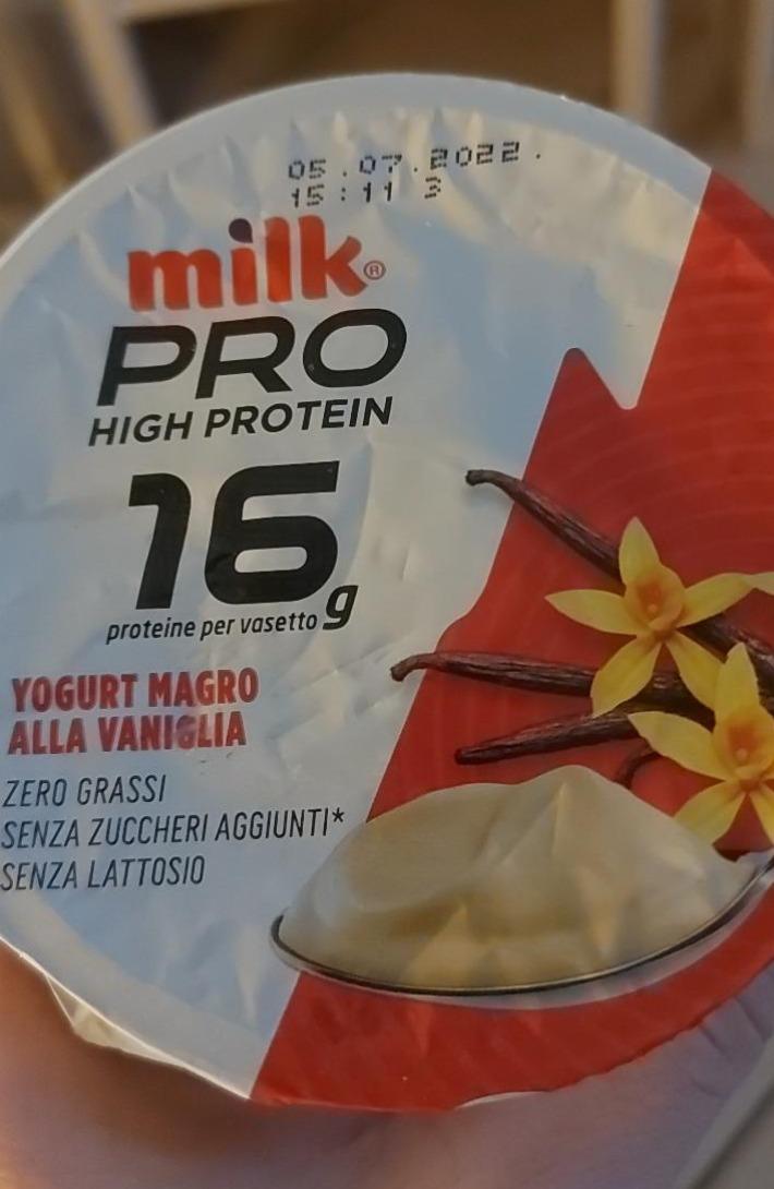 Fotografie - Milk Pro High protein 16g Yogurt Magro Alla Vaniglia