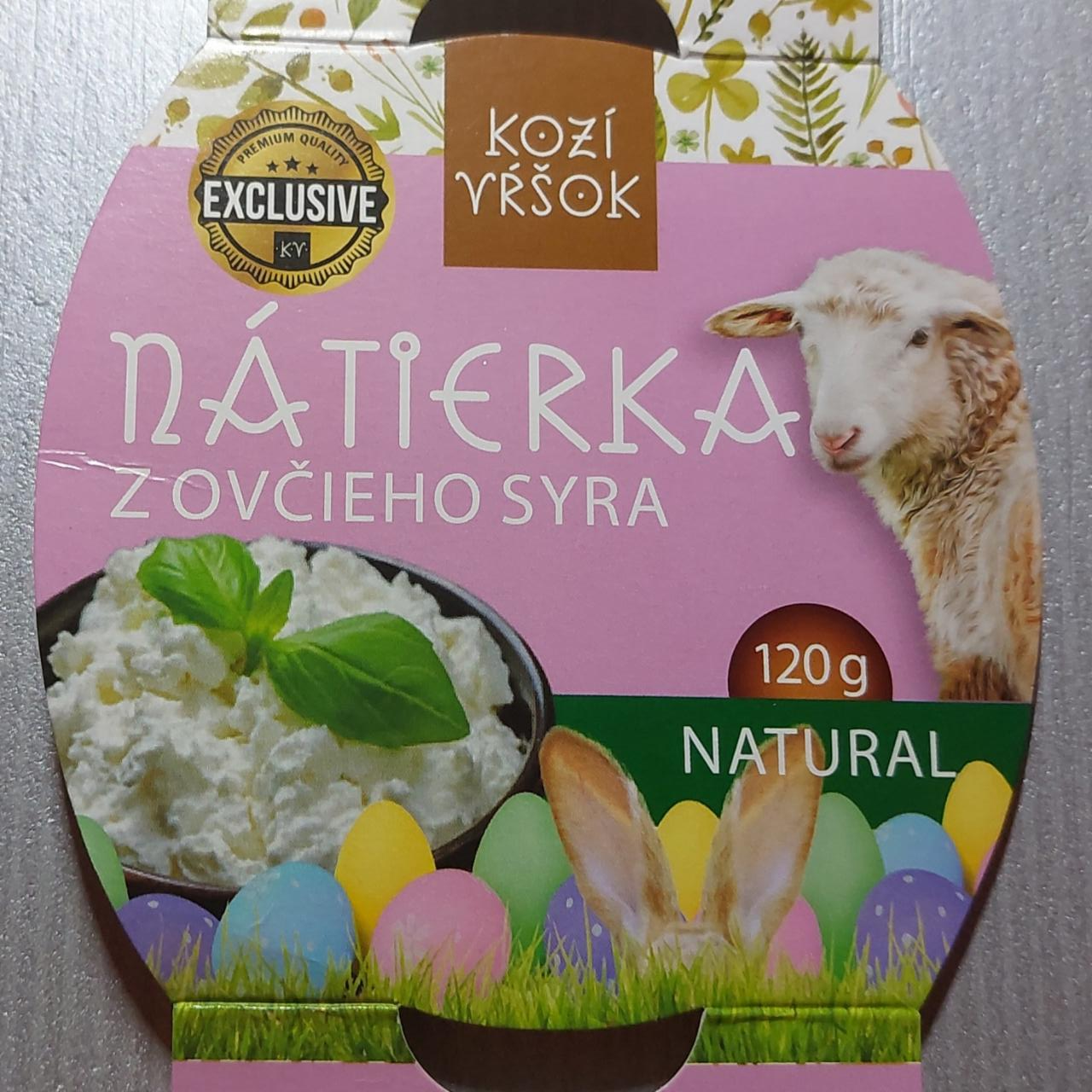 Fotografie - Nátierka z ovčieho syra Natural Kozí vŕšok