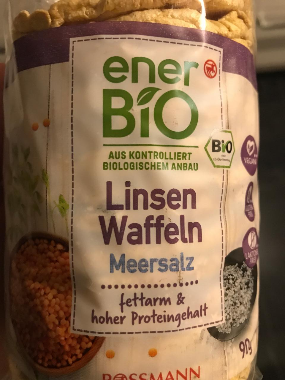 Fotografie - Linsen Waffeln Meersalz enerBio