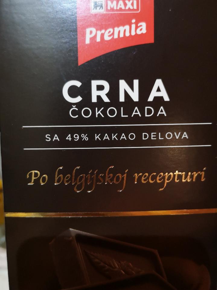 Fotografie - Crna čokolada sa 49% kakao delova Premia MAXI