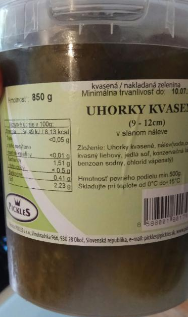 Fotografie - Uhorky kvasene PickleS