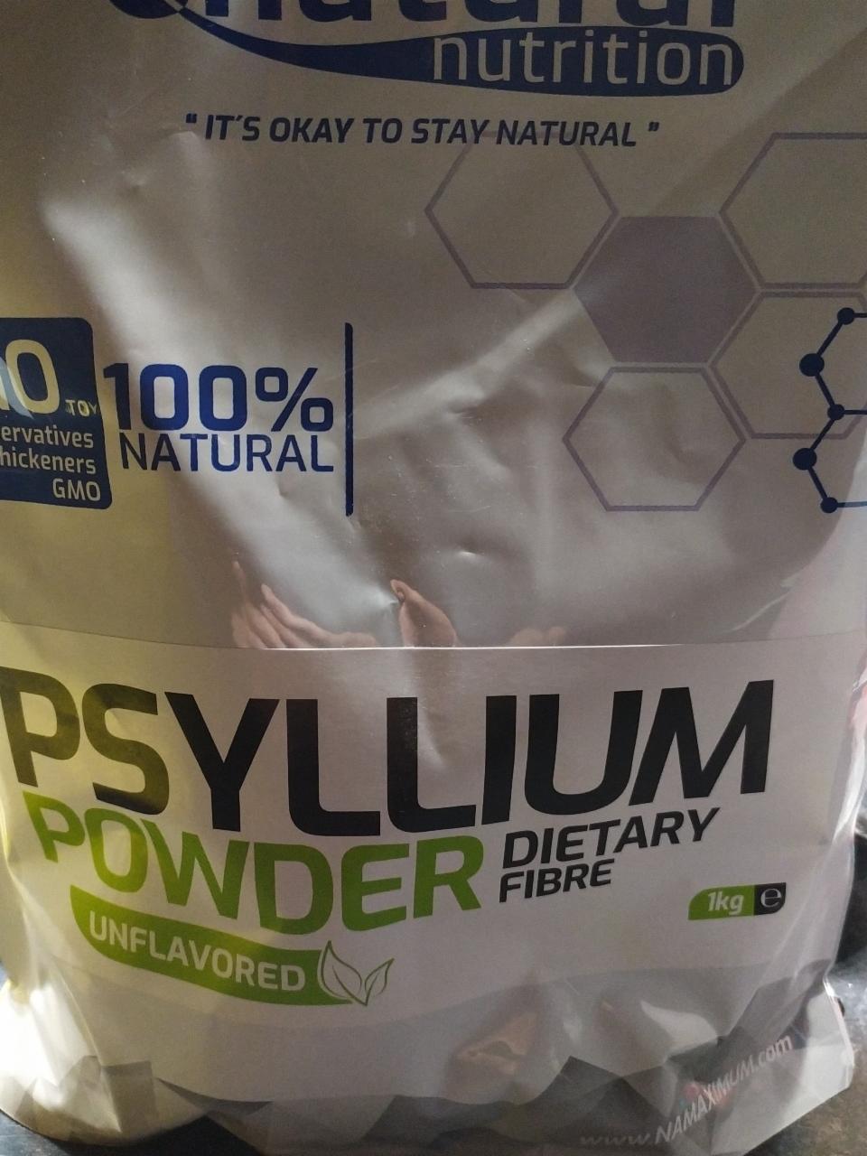 Fotografie - Psyllium powder dietary fibre Unflavored Natural Nutrition