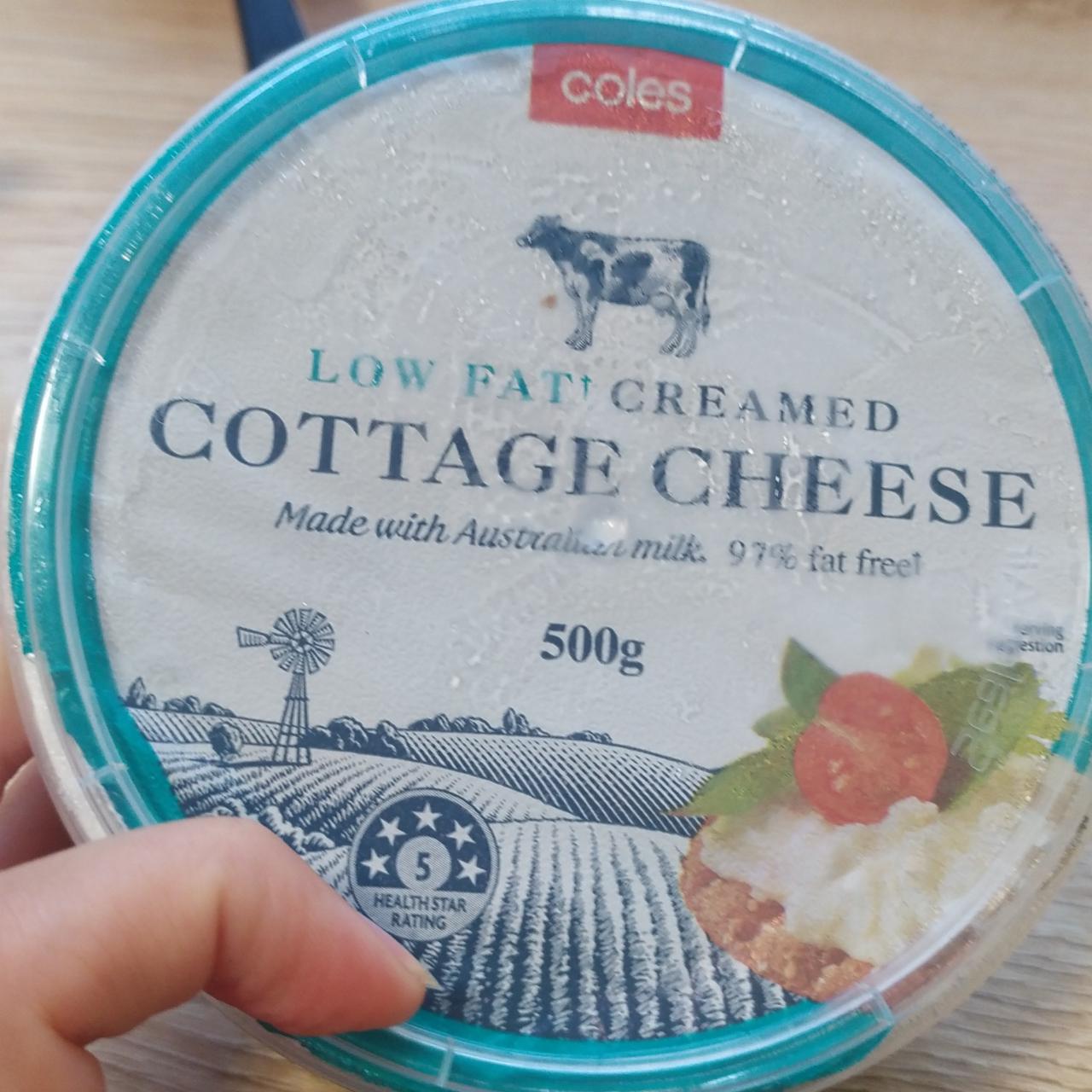 Fotografie - Low fat Creamed Cottage cheese Coles