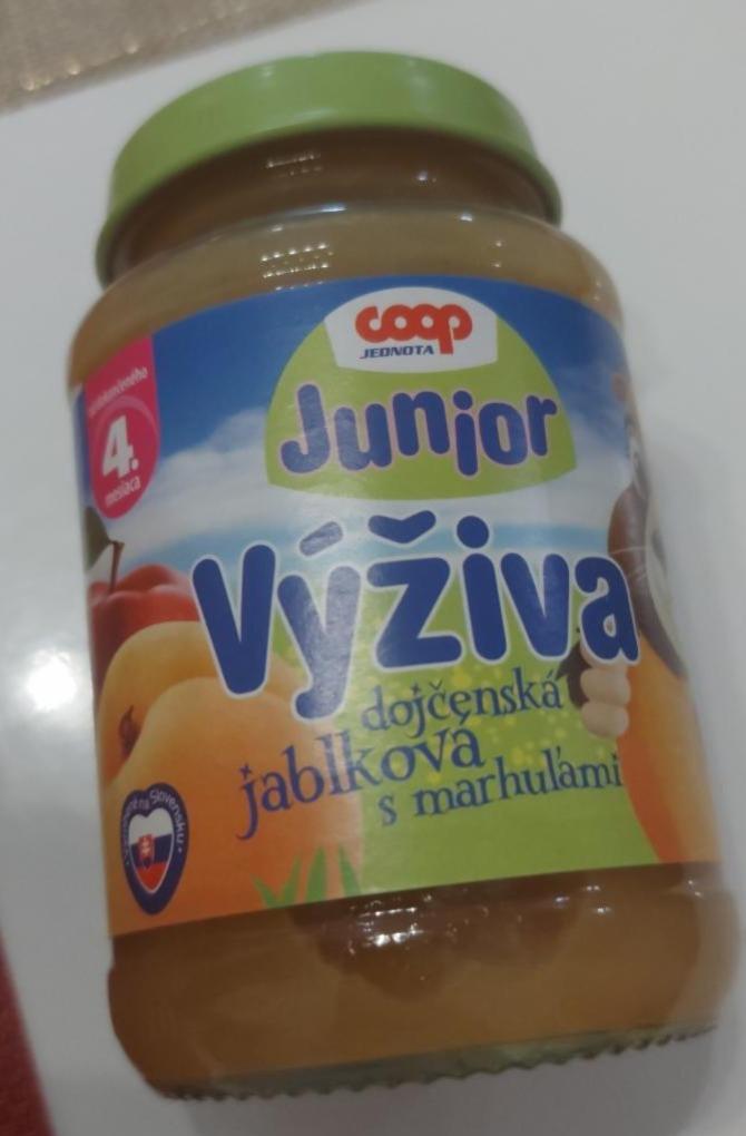 Fotografie - Výživa dojčenská jablková s marhuľami Coop Jednota Junior