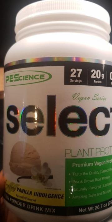 Fotografie - Select Vegan Plant Protein Powder Vanilla PEScience