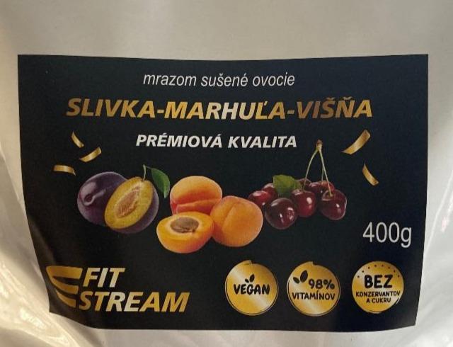 Fotografie - Slivka-Marhuľa-Višňa mrazom sušené ovocie Fit Stream