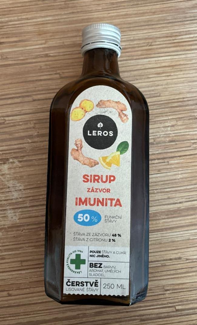 Fotografie - Sirup zázvor imunita Leros