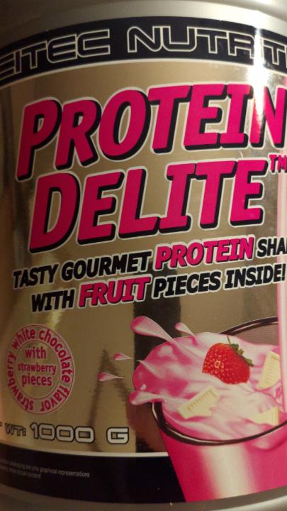 Fotografie - protein Delite jahoda, bílá čokoláda Scitec Nutrition