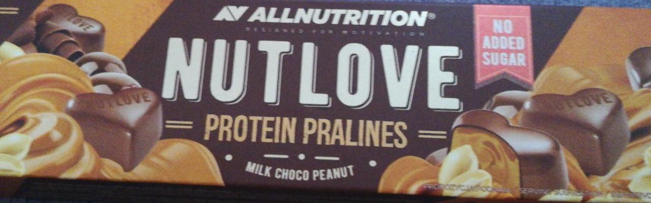 Fotografie - Allnutrition NUTLOVE protein pralines milk choco peanut