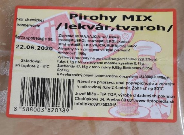 Fotografie - Pirohy Mix lekvar, tvaroh