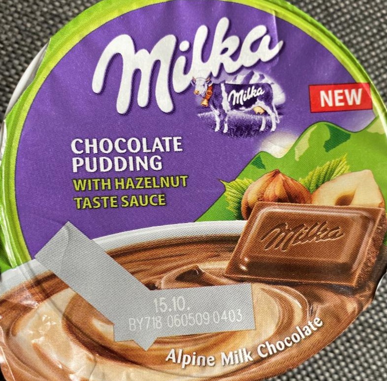 Fotografie - Chocolate pudding with hazelnut Milka