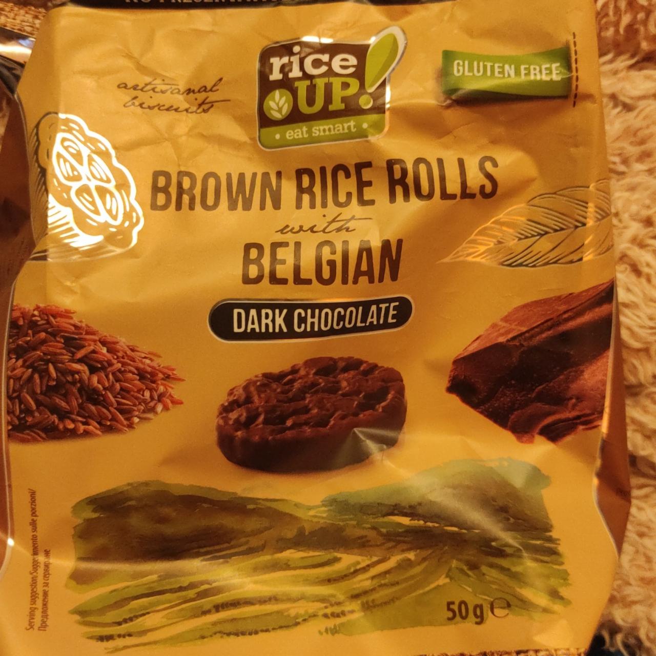 Fotografie - brown rice rolls with belgian dark chocholate