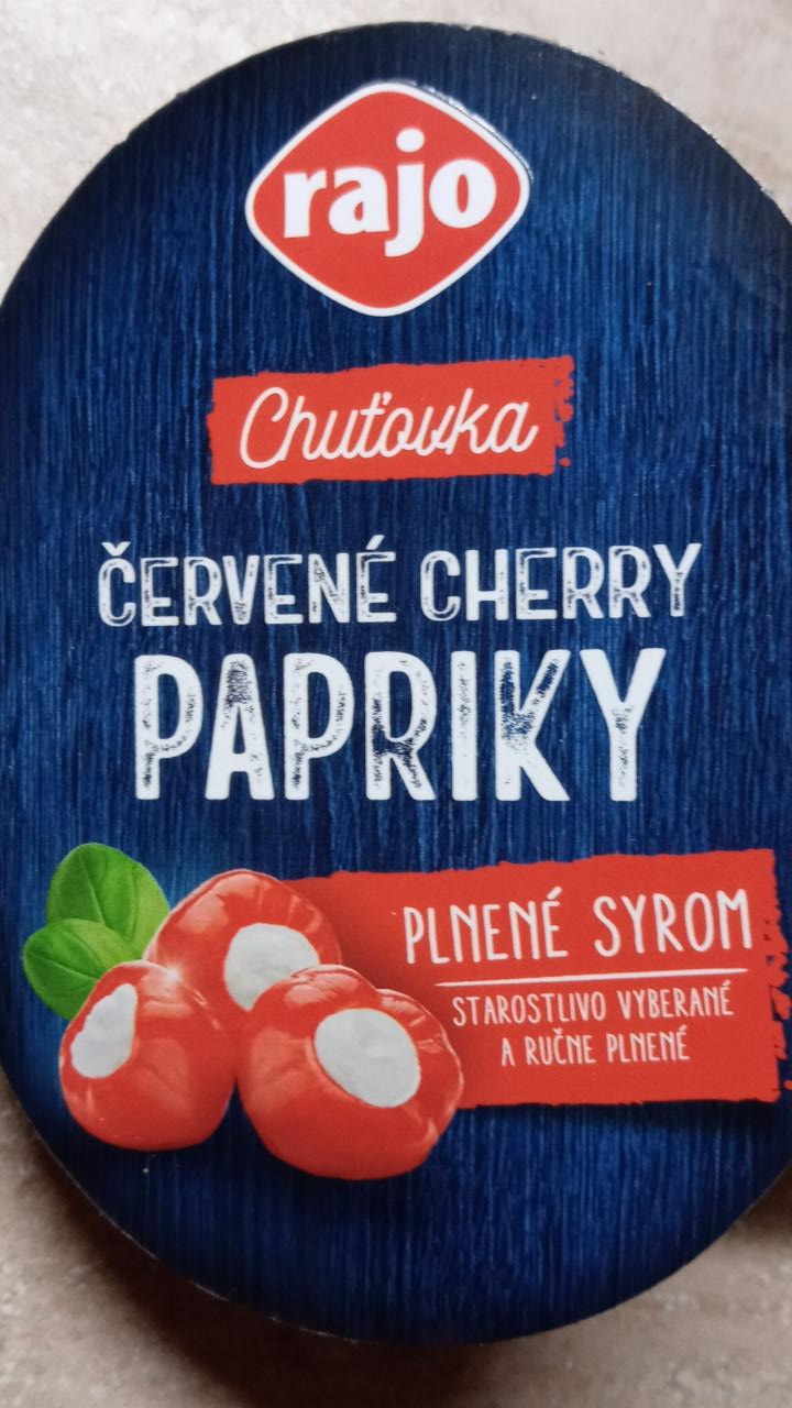 Fotografie - Červené cherry papriky plnené syrom Rajo