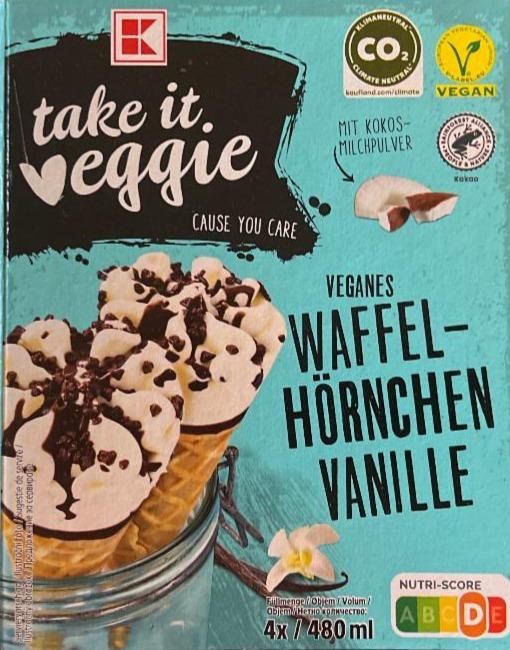 Fotografie - Veganes Waffel-Hörnchen Vanille K-take it veggie