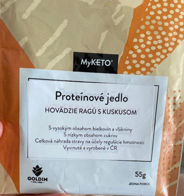 Fotografie - MyKETO Proteínové jedlo Hovädzie ragú s kuskusom