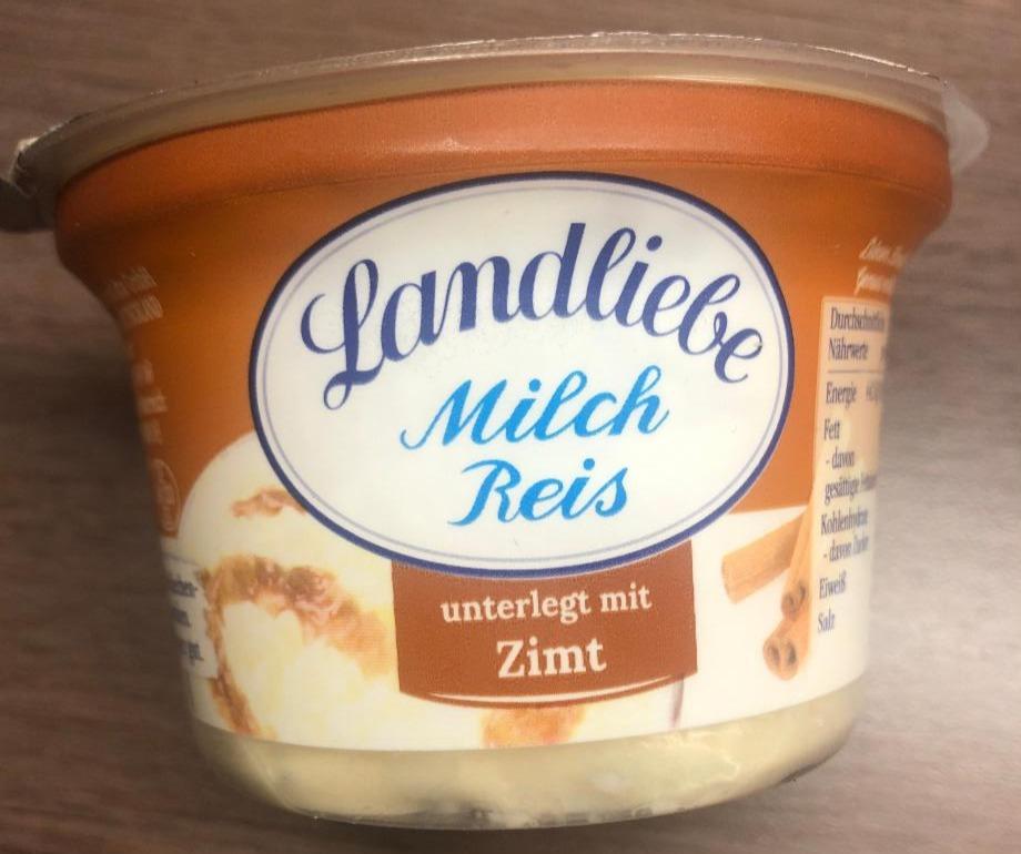 Fotografie - Milch Reis unterlegt mit Zimt Landliebe